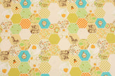 Winnie the Pooh Tigger Hexagon Patterned Cotton Fabric printed in Korea by the Half Yard